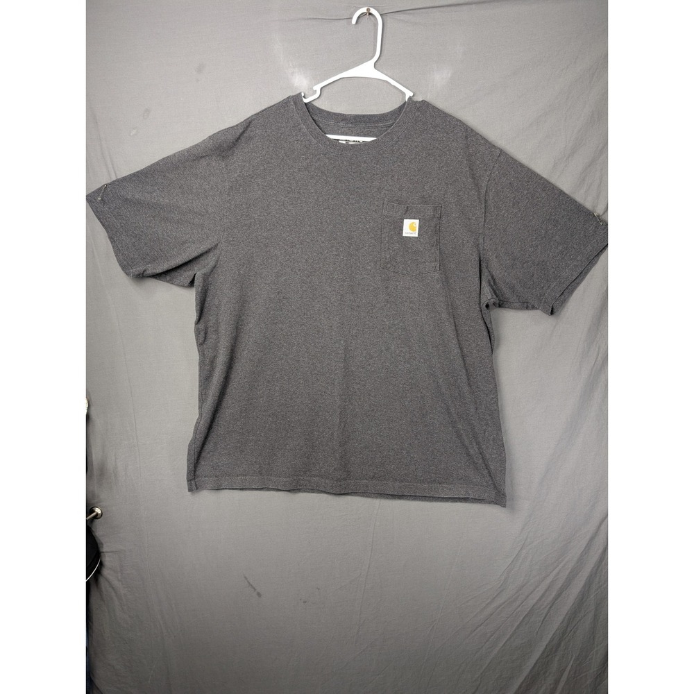 Carhartt K87 Pocket T-Shirt Mens‎ 2XL Loose Fit Gray Short Sleeve Workwear 6221